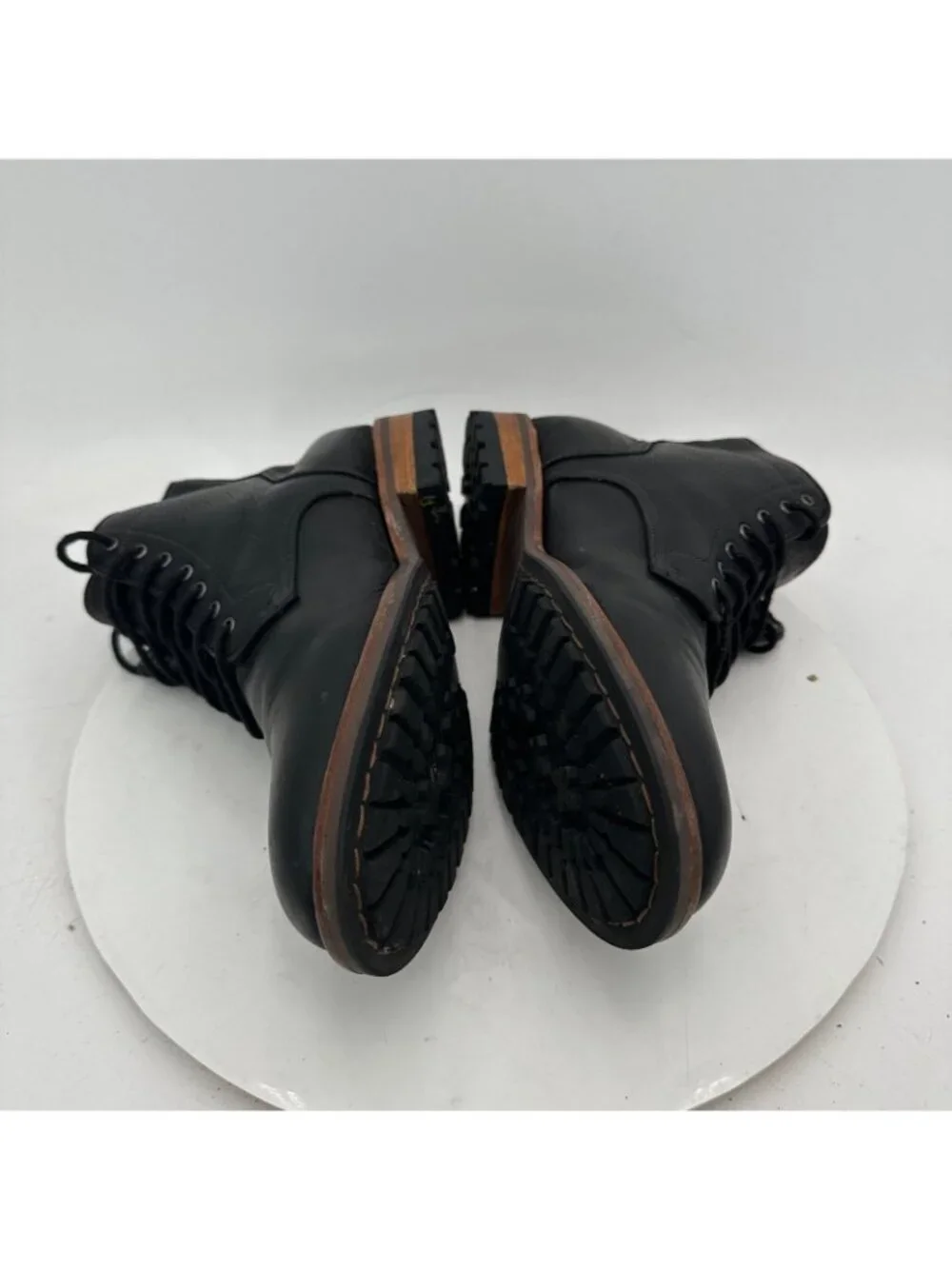 Warfield & Grand Scout Men Size 8.5 Black  Leather Cap Round Toe Ankle Boot